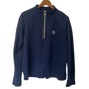 Lily Pulitzer Luxletic Blue Hill Country Club Logo Quarter Zip Pull Over Size L
